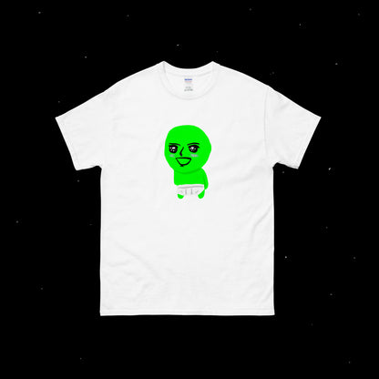 Unisex Japanese Anime Style Alien T Shirt White