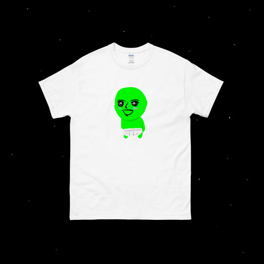 Unisex Japanese Anime Style Alien T Shirt White